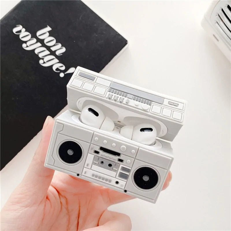 Cool 3D Retro Radio AirPods Case