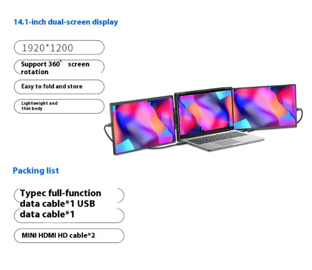 14.1 Dual screen 1200P